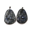 Natural Labradorite Carved Deer Big Pendants G-B085-10P-1