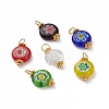 Handmade Millefiori Glass Pendants PALLOY-JF00576-1