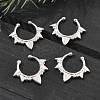304 Stainless Steel Spike Clip on Nose Rings AJEW-A062-05P-03-1