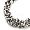 304 Stainless Steel Byzantine Chain Necklaces NJEW-D046-04AS-3