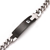 Crystal Rhinestone Rectangle & Cross Link Bracelet STAS-E160-30EBP-3