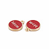 Mother's Day Alloy Enamel Charms ENAM-T016-11G-RS-3
