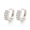 Rack Plating Brass Micro Pave Clear Cubic Zirconia Hoop Earring EJEW-C102-16P-1