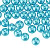 8mm About 200Pcs Glass Pearl Beads DeepSky Blue Tiny Satin Luster Loose Round Beads in One Box for Jewelry Making HY-PH0001-8mm-073-2