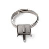 304 Stainless Steel Cuff Ring Components STAS-D372-01P-02-2