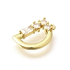 Brass Micro Pave Cubic Zirconia Pendants KK-M310-01G-04-2