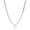 1Pc 304 Stainless Steel Letter Pendant Necklaces NJEW-LP0001-33U-P-1