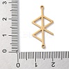 304 Stainless Steel Amulet Rune Love Peace Connector Charms LS-STAS-S149-09G-3