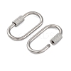 Non-Tarnish 304 Stainless Steel Screw Carabiner Lock Charms STAS-K192-01P-A-2