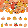 44pcs 11 styles Thanksgiving Day Alloy Enamel Pendants ENAM-GA0001-08-1
