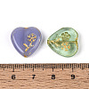 Baking Paint and Golden Metal Enlaced Glass Beads DGLA-T004-29M-3