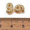 Rack Plating Number Brass Micro Pave Clear Cubic Zirconia Silde Charms KK-A231-13J-3