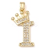 Rack Plating Brass Micro Pave Cubic Zirconia Pendants KK-D535-01I-RS-1