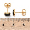 304 Stainless Steel Enamel Stud Earrings EJEW-U045-02G-02-2