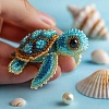 3D Turtle DIY Bead Embroidery Kits DIY-A064-02A-1