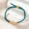 Adjustable Nylon Cord Bracelets X-BJEW-C096-01G-17-1