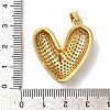 Rack Plating Brass Micro Pave Clear Cubic Zirconia Pendants KK-K345-11G-3