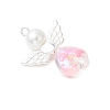 6Pcs 6 Colors Glass Enamel Pendants PALLOY-JF04112-4