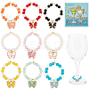 Glass Wine Glass Charms AJEW-SC00001-1