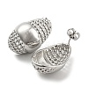 Oval Stud Earrings EJEW-G355-09P-2