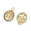 Brass Micro Pave Cubic Zirconia Pendants KK-F930-11G-2