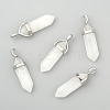 Natural White Jade Double Terminated Pointed Pendants G-F295-04H-3