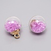 Glass Pendants GLAA-WH0025-64B-1