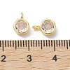 Brass Micro Pave Clear Cubic Zirconia Pendants X-KK-K360-13G-3