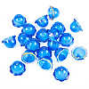 30Pcs UV Plating Acrylic Bead Caps PACR-TA0001-17F-3