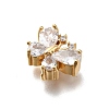 Brass Micro Pave Cubic Zirconia Pendants KK-D312-13G-2