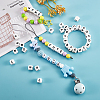 20Pcs White Cube Letter Silicone Beads 12x12x12mm Square Dice Alphabet Beads with 2mm Hole Spacer Loose Letter Beads for Bracelet Necklace Jewelry Making JX432B-6