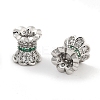 Brass Micro Pave Clear Cubic Zirconia Beads KK-P271-39B-01-2