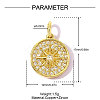Brass Micro Pave Clear Cubic Zirconia Pendants KK-OY015-73G-2