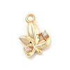 Brass Micro Pave Cubic Zirconia Pendants KK-D283-12G-1