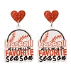 1Pair Leopard Print Heart Mother Sports Acrylic Dangle Stud Earrings EJEW-FS0001-22D-1