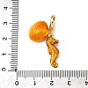 Brass Enamel European Dangle Charms KK-C119-01A-4