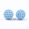 Rubberized Style Acrylic Beads MACR-T022-02C-2
