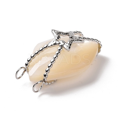 Natural White Shell Pendants SSHEL-C009-02P-1