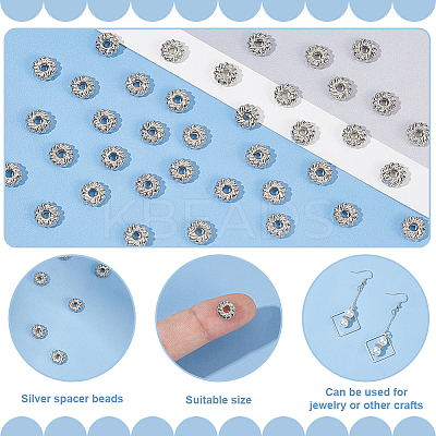 100Pcs Alloy Spacer Beads FIND-BC0005-59-1