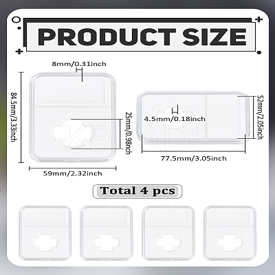 4Pcs Plastic Coin Storage Box AJEW-LP0003-11C-1