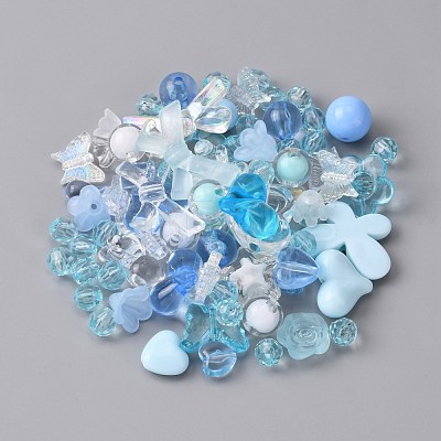 Transparent & Opaque Resin Beads RESI-WH0026-16A-1