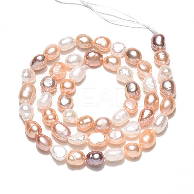 Natural Cultured Freshwater Pearl Beads Strands PEAR-N014-05N-01-1