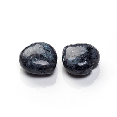 Natural Larvikite Heart Love Palm Worry Stone G-I274-46C-1