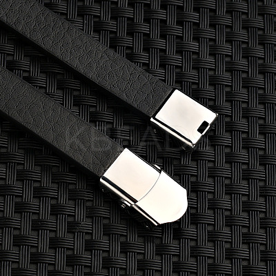 304 Stainless Steel Musical Note Link Bracelet MUSI-PW0001-34-1
