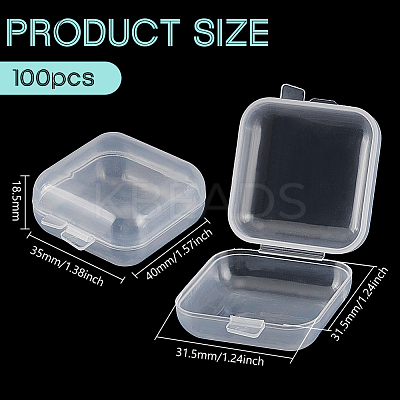 Transparent Plastic Box CON-WH0085-93-1