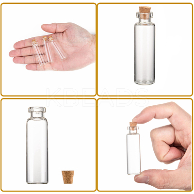 Glass Jar Glass Bottle for Bead Containers CON-E008-60x16mm-1