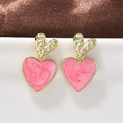 Brass Dangle Stud Earrings EJEW-F359-12G-1