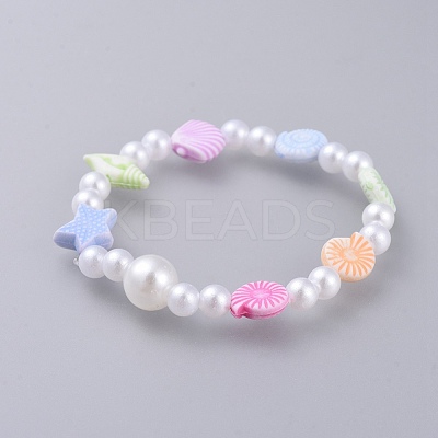 Kids Stretch Bracelets BJEW-JB04571-01-1