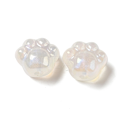 UV Plating Rainbow Iridescent Acrylic Beads PACR-M002-08A-1