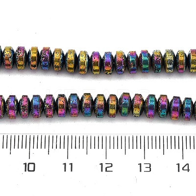 Electroplated Natural Lava Rock Beads Strands G-A256-E01-01J-1